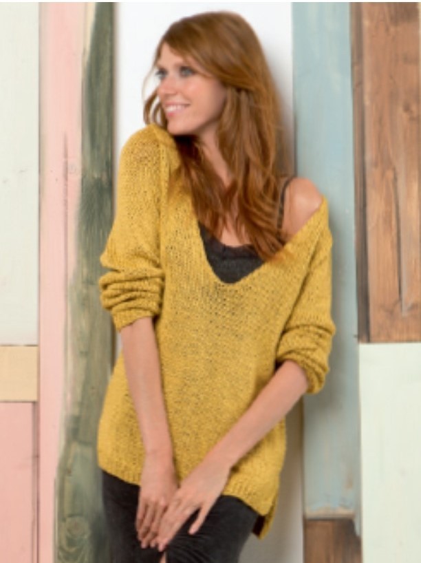 Pull Col V - Micro couleur 11 - 9/11 pel (S-M/L-XL)